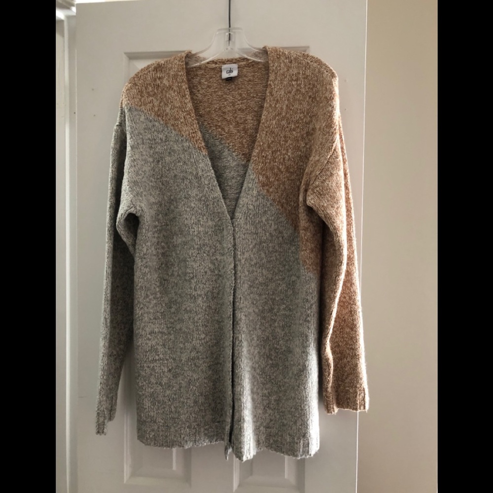 Two toned tunic cardigan